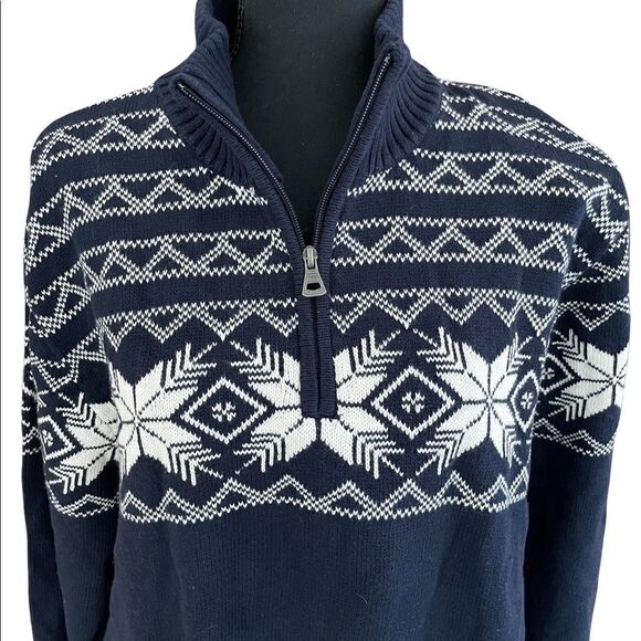 New with tags Original Weatherproof Vintage Fair Isle 1/4 zip front sweater, XL - Picture 3 of 8